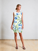 SLEEVELESS DRESS: DANCING LADY FLOWER: BLUE
