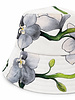 PRINTED COTTON  BUCKET HAT: BUTTERFLY ORCHID: SILVER
