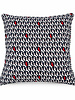 SILK QUILTED PILLOW: BASSET: NAVY BLUE  21"X21"