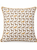 SILK QUILTED PILLOW: BASSET: BEIGE 21"X21"