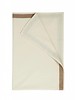 PALERMO CASHMERE THROW WITH SUEDE BORDER: 50" X 72": IVORY