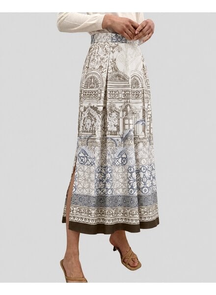 COTTON LONG SKIRT: SEVILLE IVORY