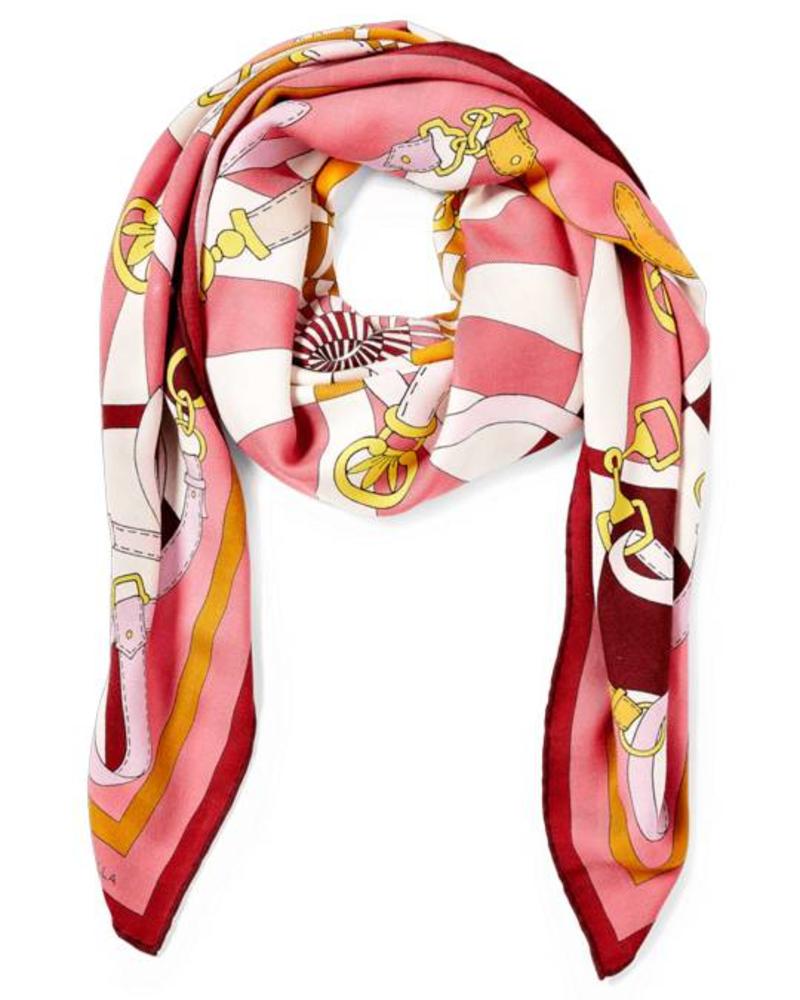 PRINTED CASHMERE SCARF: FIRENZE : RED