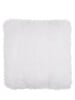 CASHMERE PILLOW WITH FUR: 17" X 17": IVORY