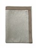 PALERMO CASHMERE THROW WITH SUEDE BORDER: 50" X 72":  PEARL