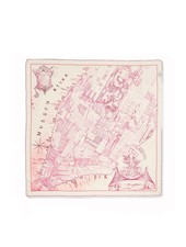 PRINTED CASHMERE SCARF: NEW YORK: PINK