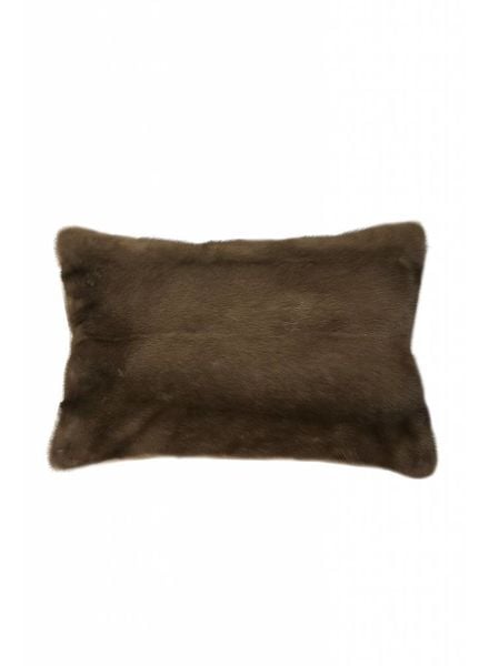 VENEZIA MINK PILLOW: 12" X 18": BROWN