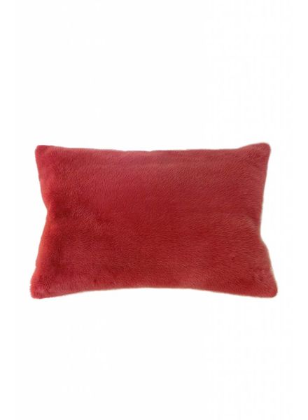 VENEZIA MINK PILLOW: 12" X 18": CORAL