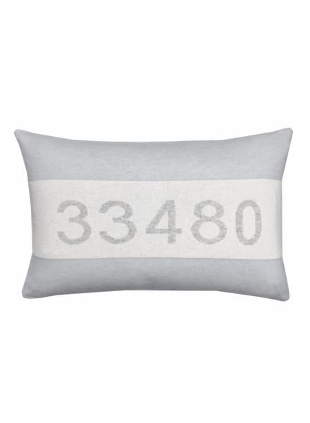 CASHMERE PALM BEACH PILLOW: 16" X 24": PEARL