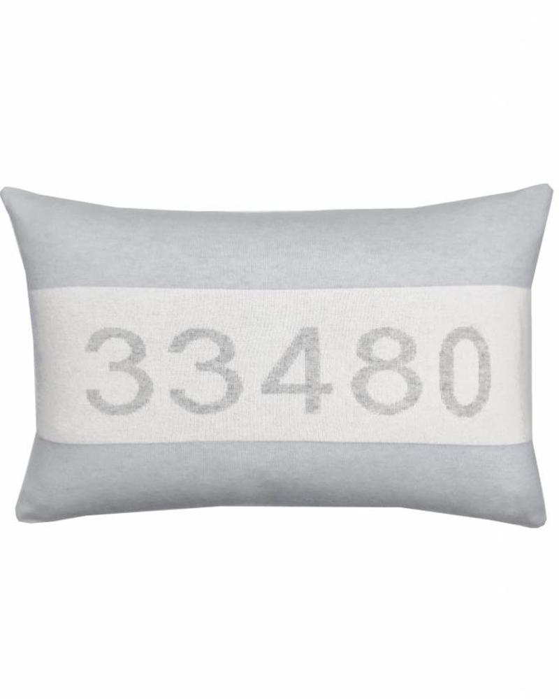 CASHMERE PALM BEACH PILLOW: 16" X 24": PEARL