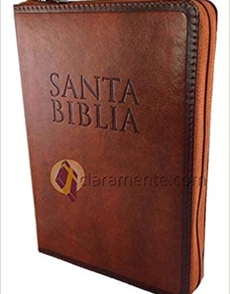 Biblia RVR 1960 Letra Grande con Cierre Indice Cafe