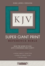 Hendrickson KJV Super Giant Print Reference Bible-Turquoise Flexisoft Indexed