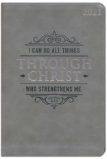 I Can Do All Things (Philippians 4:13), 2021 Executive Planner with Zipper, Gray