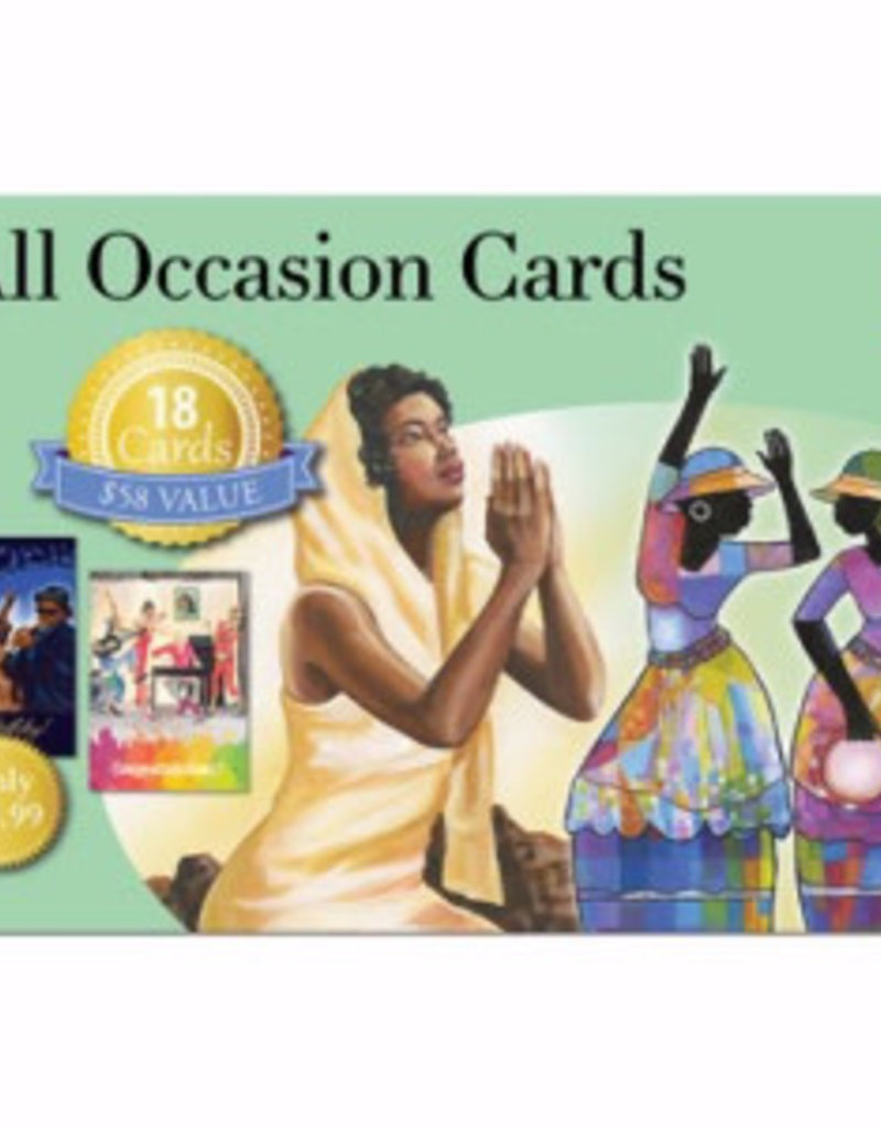 African American Expressions Boxed Cards - All Occasion Assortment Box 10 Green