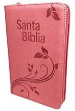 Biblia con Concordancia Letra Grande  Reina Valera 1960  Rosado Floral Indice Cierre