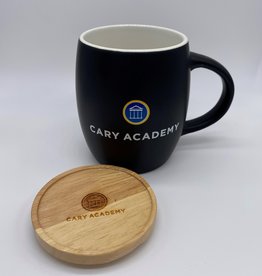 Hearth Ceramic Mug with Wood Stamped Coaster