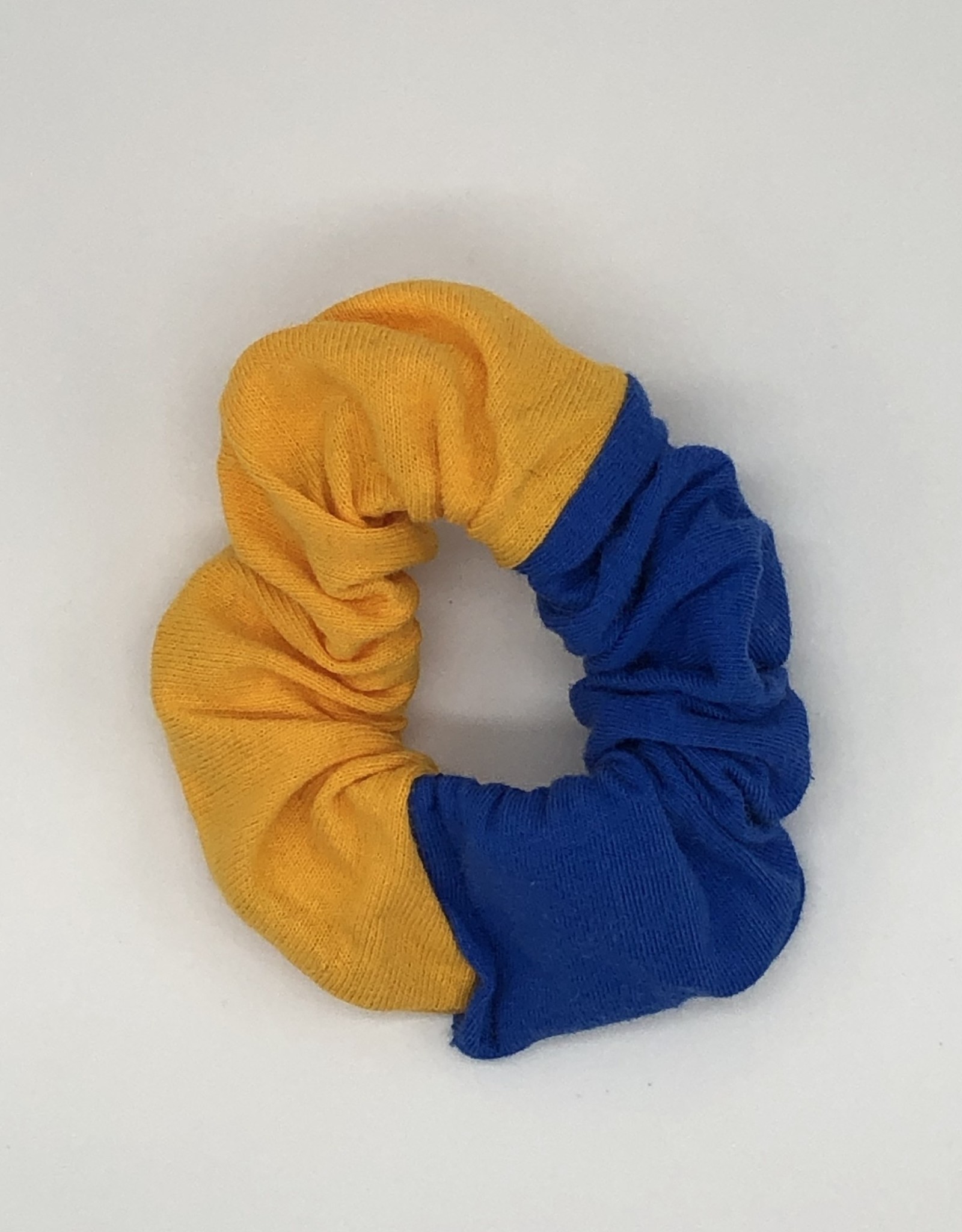 Repurposed Blue/Gold Scrunchie