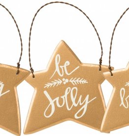 Star Ornaments gold - Be Merry