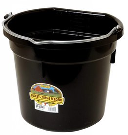 MILLER PAIL Flat Back BLACK plastic 20QT MILLER