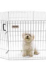 PRECISION PET PRODUCTS Precision Exercise Pen Silver SXP 24in
