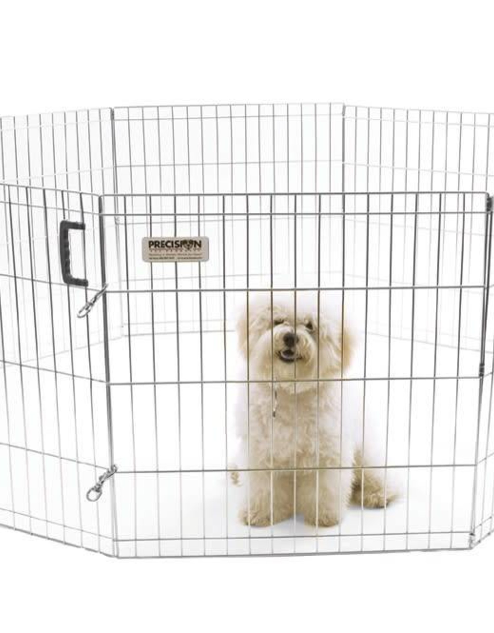 PRECISION PET PRODUCTS Precision Exercise Pen Silver SXP 24in