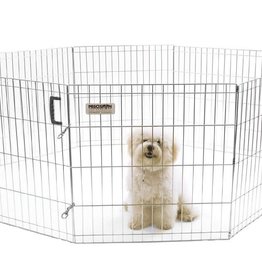 PRECISION PET PRODUCTS Precision Exercise Pen Silver SXP 24in