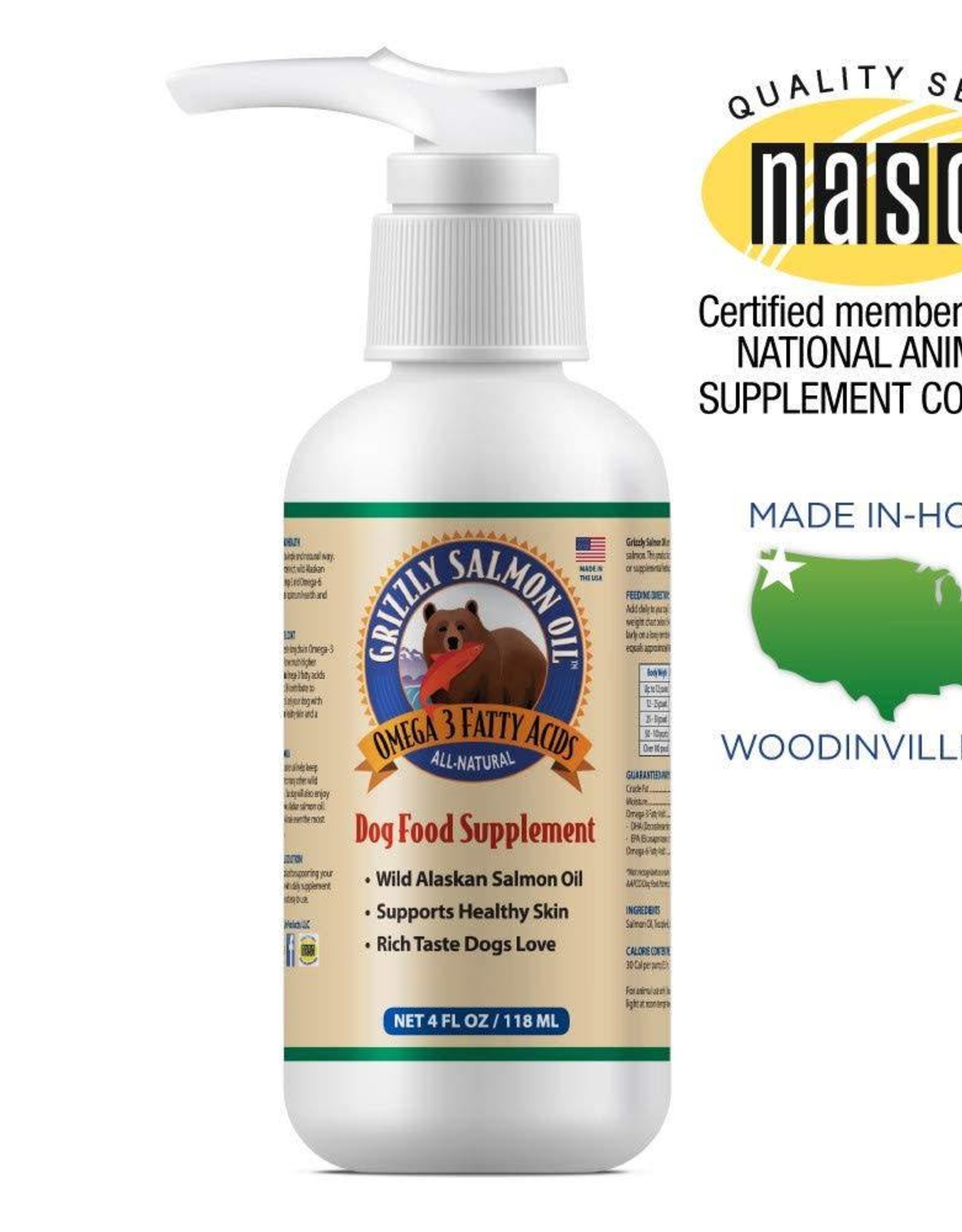 Grizzly Pet Products Grizzly Salmon Oil Dogs 4oz