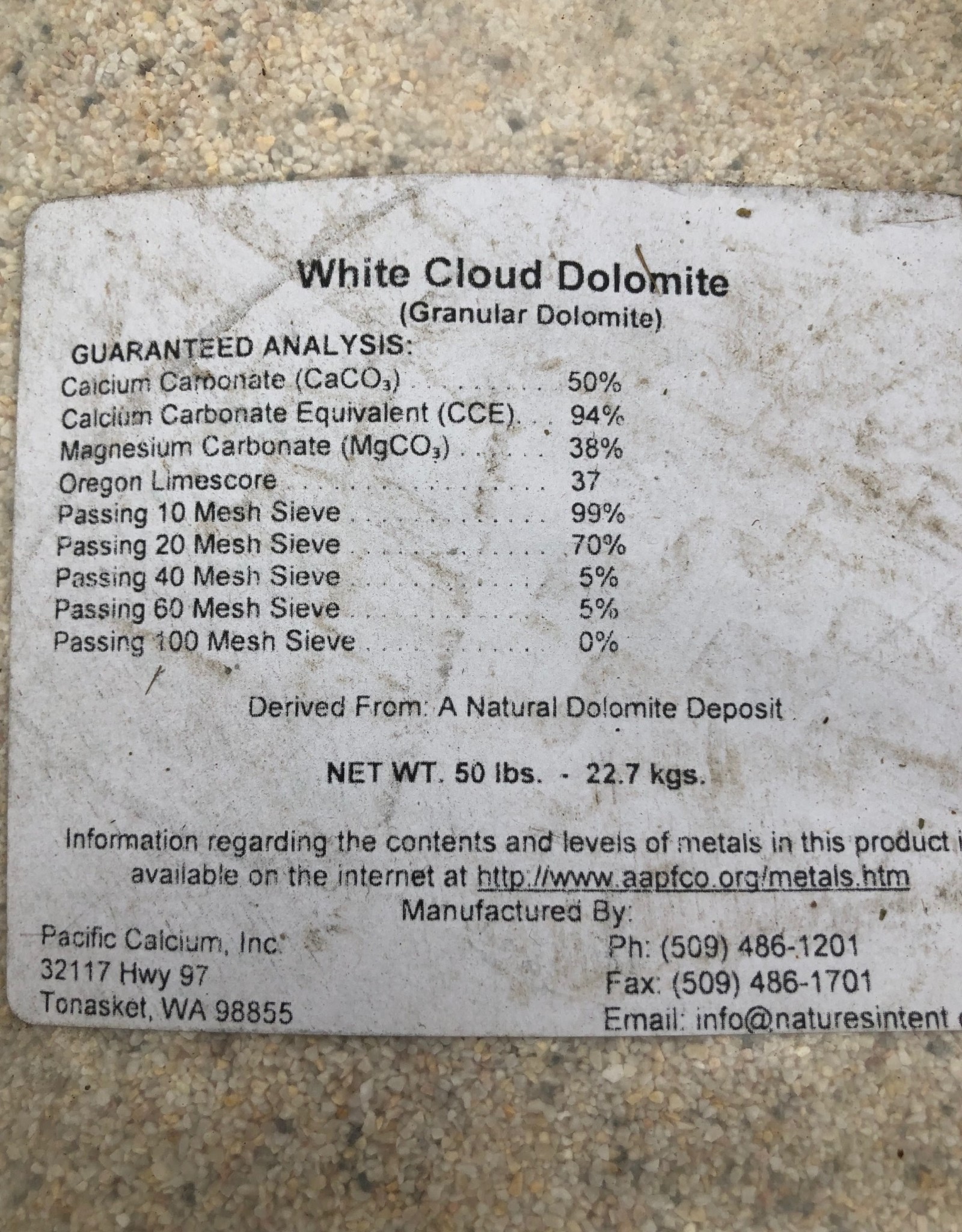 Dolomite lime 50lbs now Dolopril