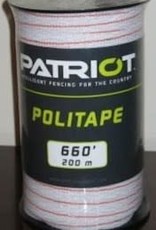 Patriot Electric Fence  tape POLITAPE WHITE 660' x 1/2" roll
