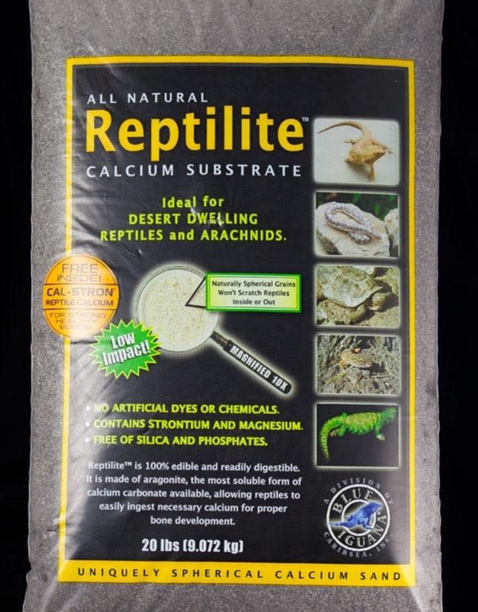 CARIBSEA INC All Natural Reptile Calcium Substrate Smokey Sands 20lb