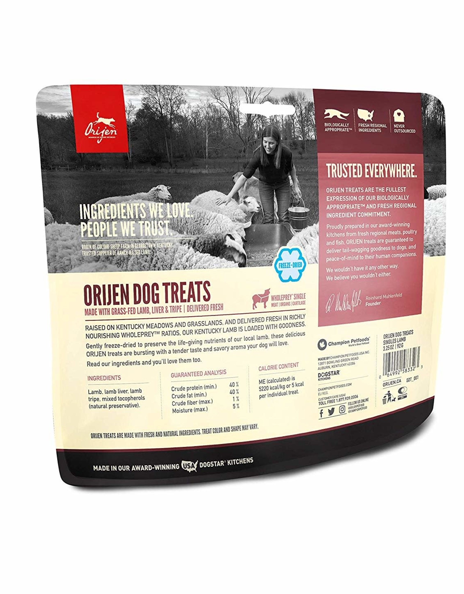 Champion Pet Orijen FD Single R. LambTreat 3.25oz