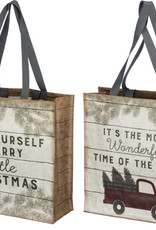 Market Tote - Truck - Merry Little Christmas