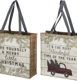 Market Tote - Truck - Merry Little Christmas