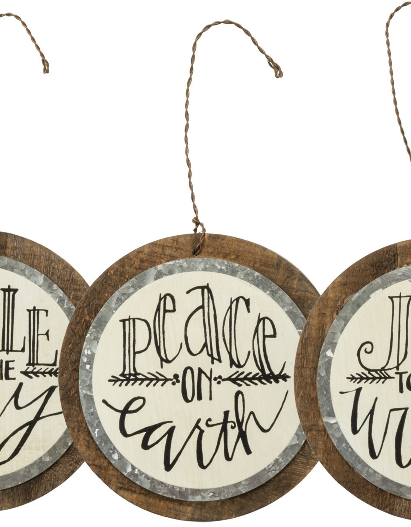 Ornament Set - Barn Jingle Joy Peace