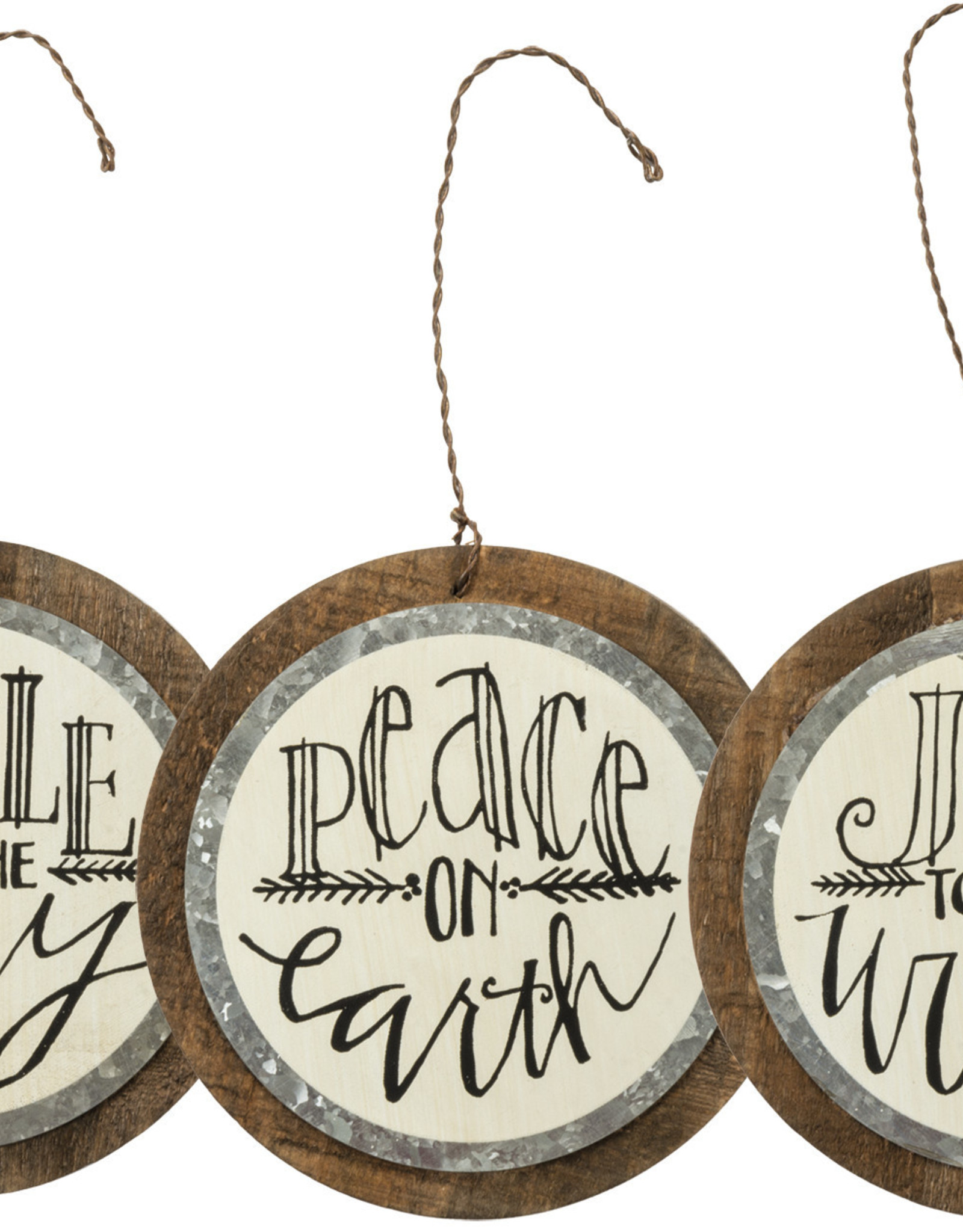Ornament Set - Barn Jingle Joy Peace