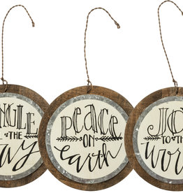 Ornament Set - Barn Jingle Joy Peace