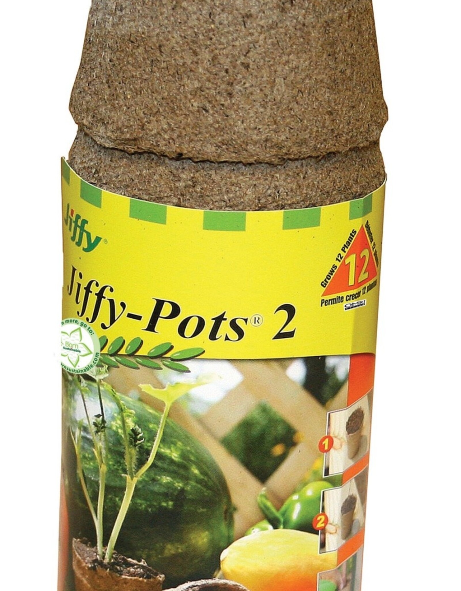 Jiffy Jiffy Pots 2 Round Grows 12 Plants 2.25in