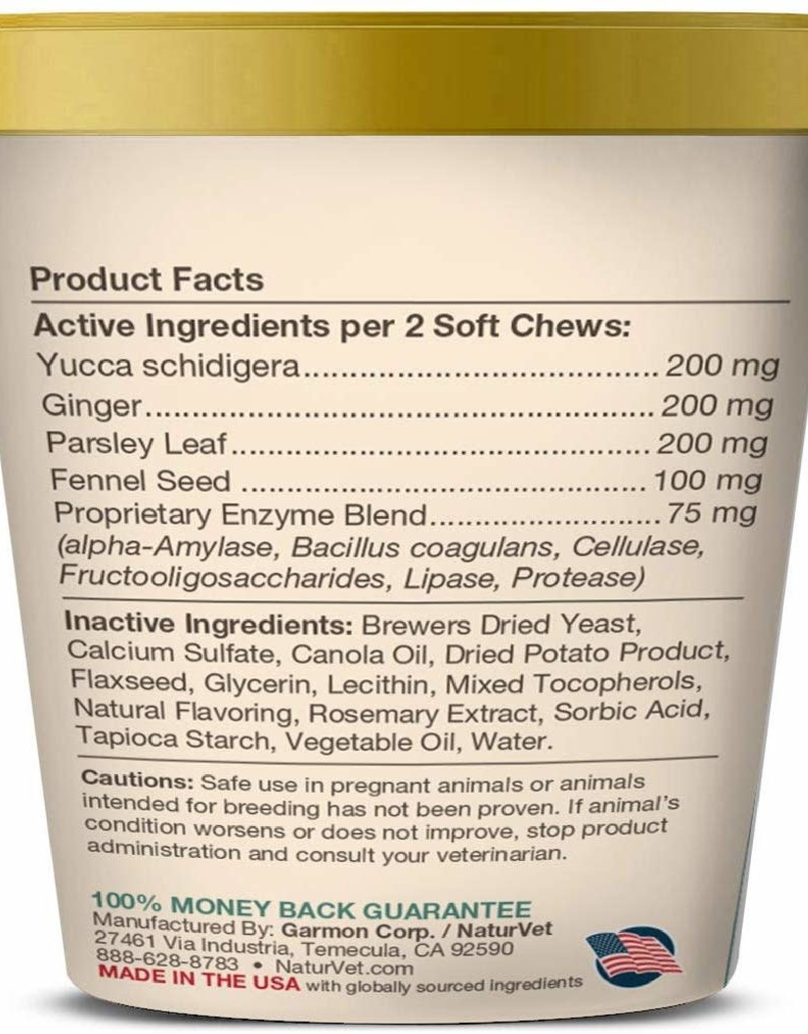 NaturVet No Toot Gas Aid soft chew 70ct Wagon Wheel