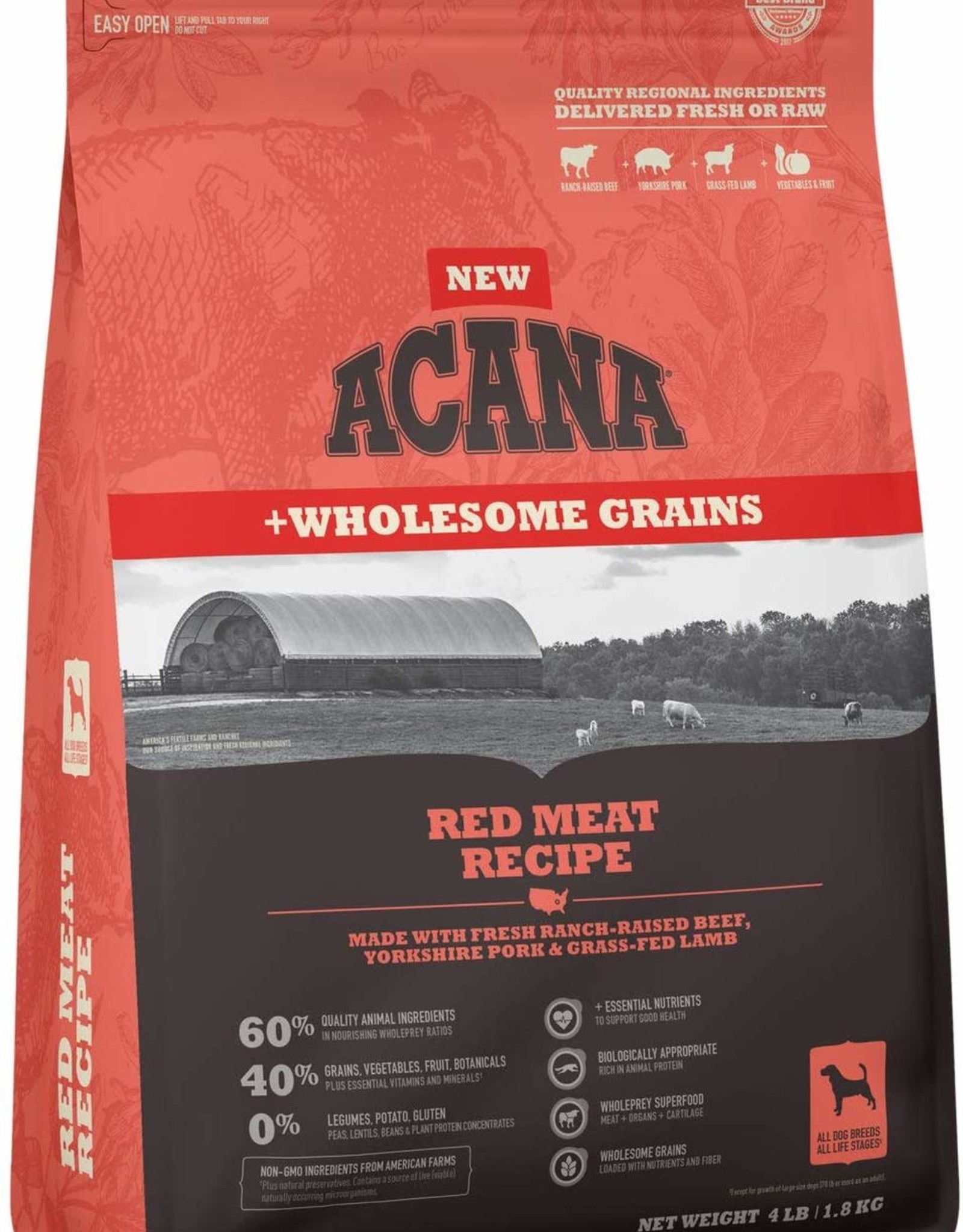 Champion Pet ACANA Red Meat + Wholesome Grains 4#