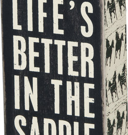 Box Sign - In The Saddle
