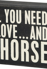 Box Sign - A Horse