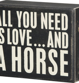 Box Sign - A Horse