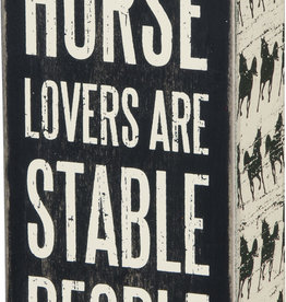 Box Sign - Horse Lovers