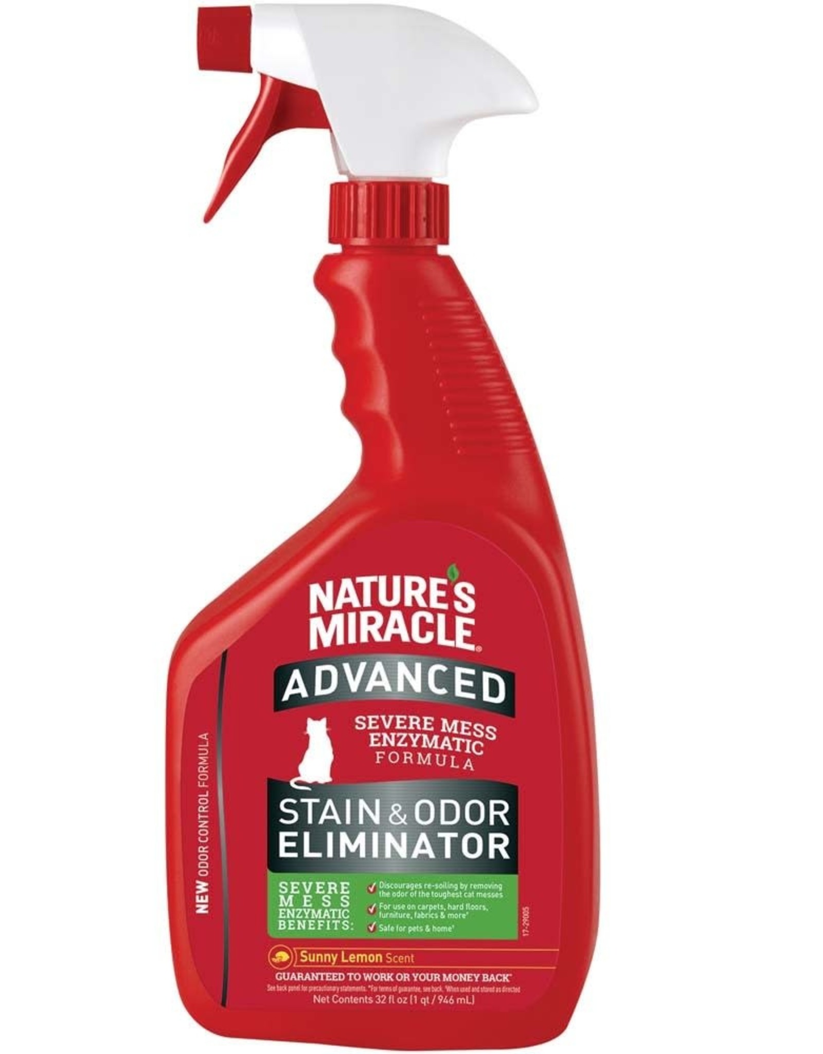 SPECTRUM BRANDS - TETRA Nature's Miracle Just for Cats Advanced Stain & Odor Remover Lemon Spray 32oz