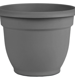 BLOEM Bloem Ariana Planter with Grid Charcoal 12in