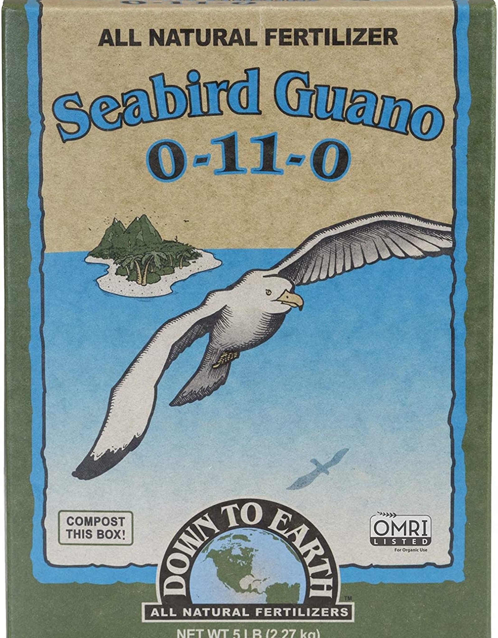 Down To Earth DTE Seabird Guano 0-11-0   5 lb