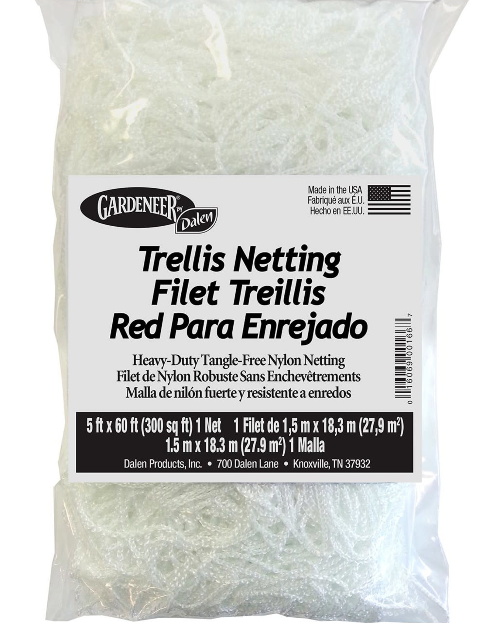 Dalen Gardeneer Trellis Netting Mesh 5ft x 60ft 12ea/7in