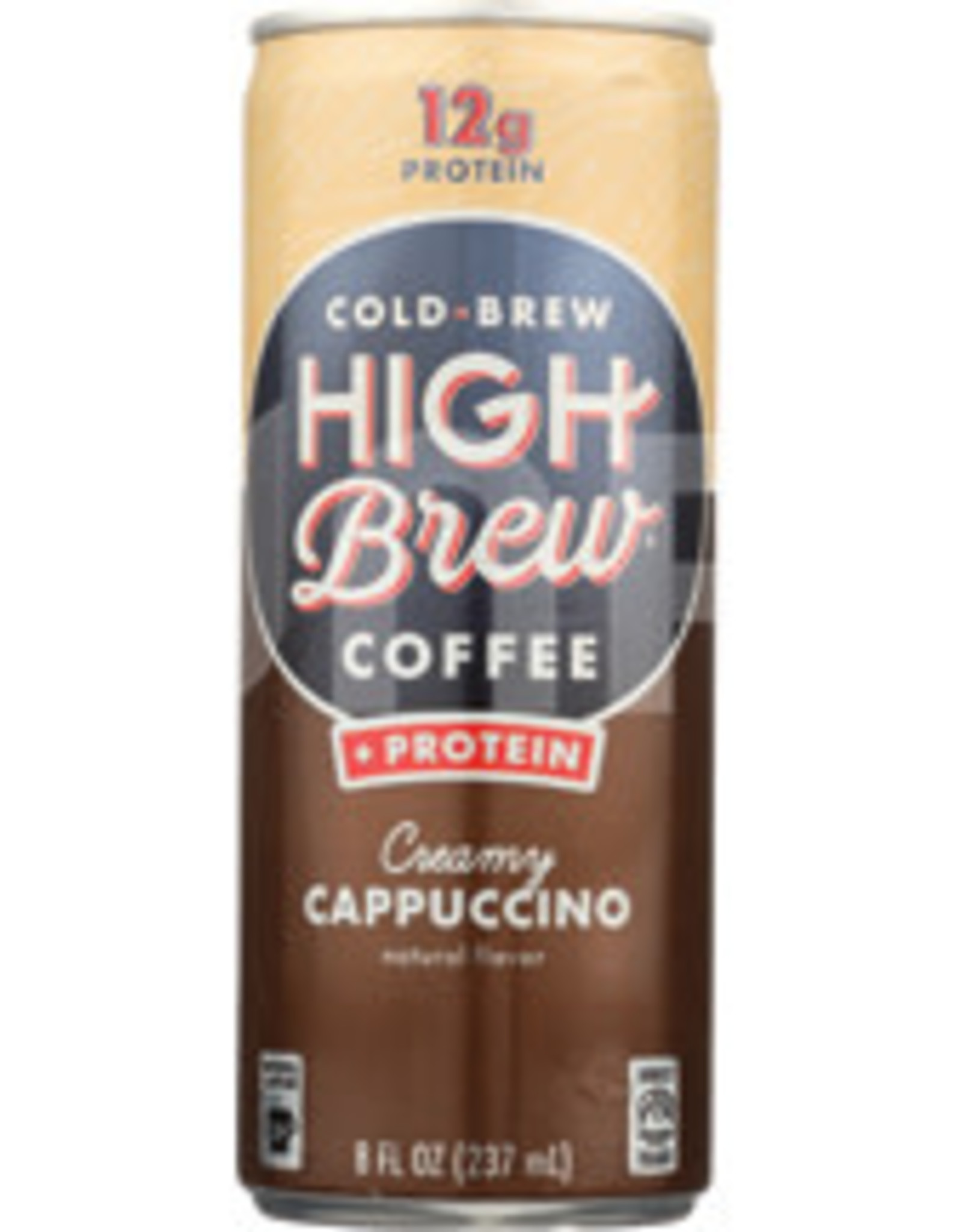 High Brew Cold Brew Coffee; Creamy Cappuccino + Protein 8 oz