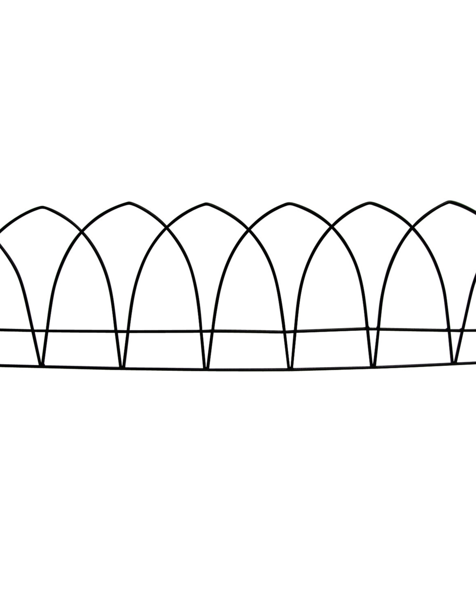 Hastings Border Fence in Custom Container, 29" x 13.5" Durable Powder Coat Finish