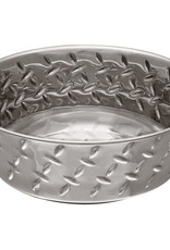LOVING PET Diamond Plated Dog Bowl with Non-Skid Bottom, 1-Pint